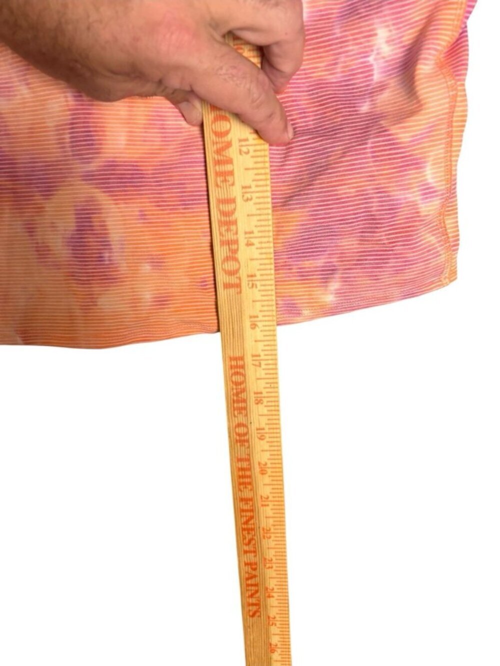 Athleta XL Crop Tank Top Built-In Bra Orange Pink Tie Dye Athletic Workout - Picture 6 of 7